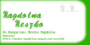 magdolna meszko business card